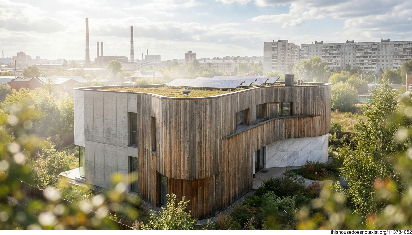 Curved Cedar Concrete